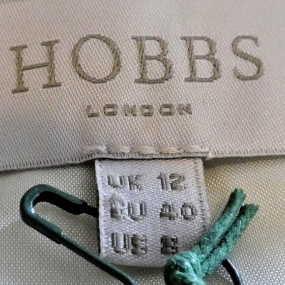 Hobbs Wool blend Plaid Skirt Size 8 Gray Floral London UK British NWT - Picture 2 of 7